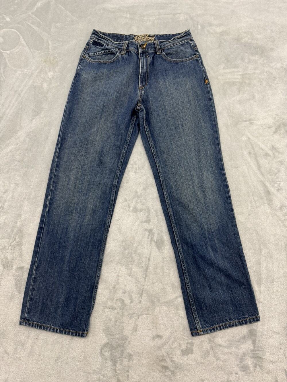 Retro Billabong Jeans womens 31x32 Straight Leg Medium Wash Blue Denim Y2K
